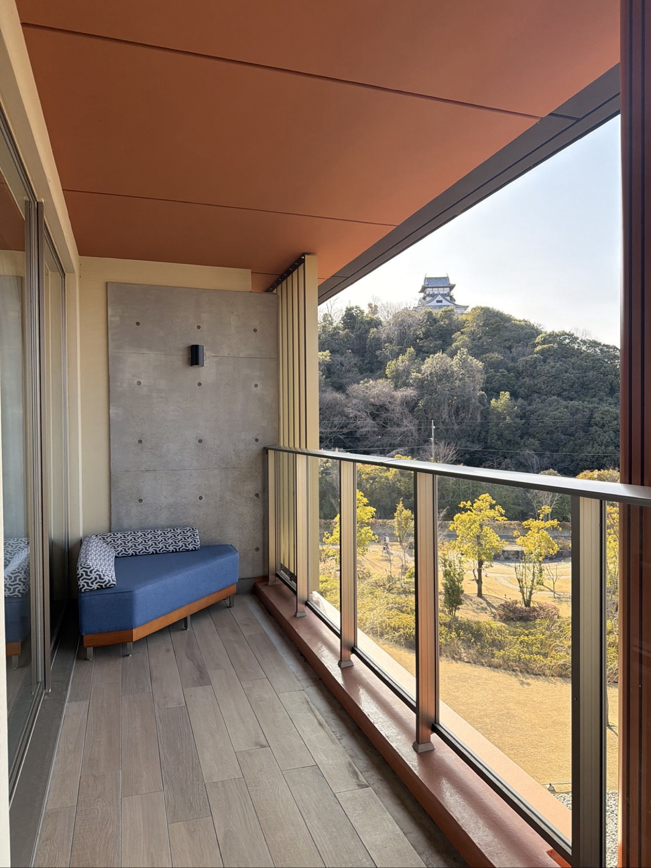 Inuyama Castle keep seen from the suite balcony