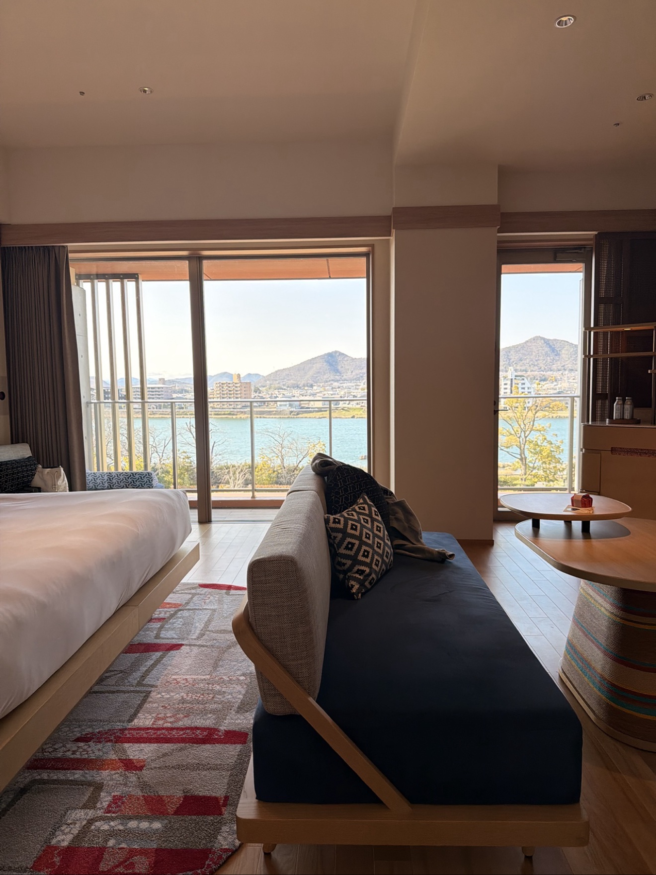 Kiso River view from the sofa