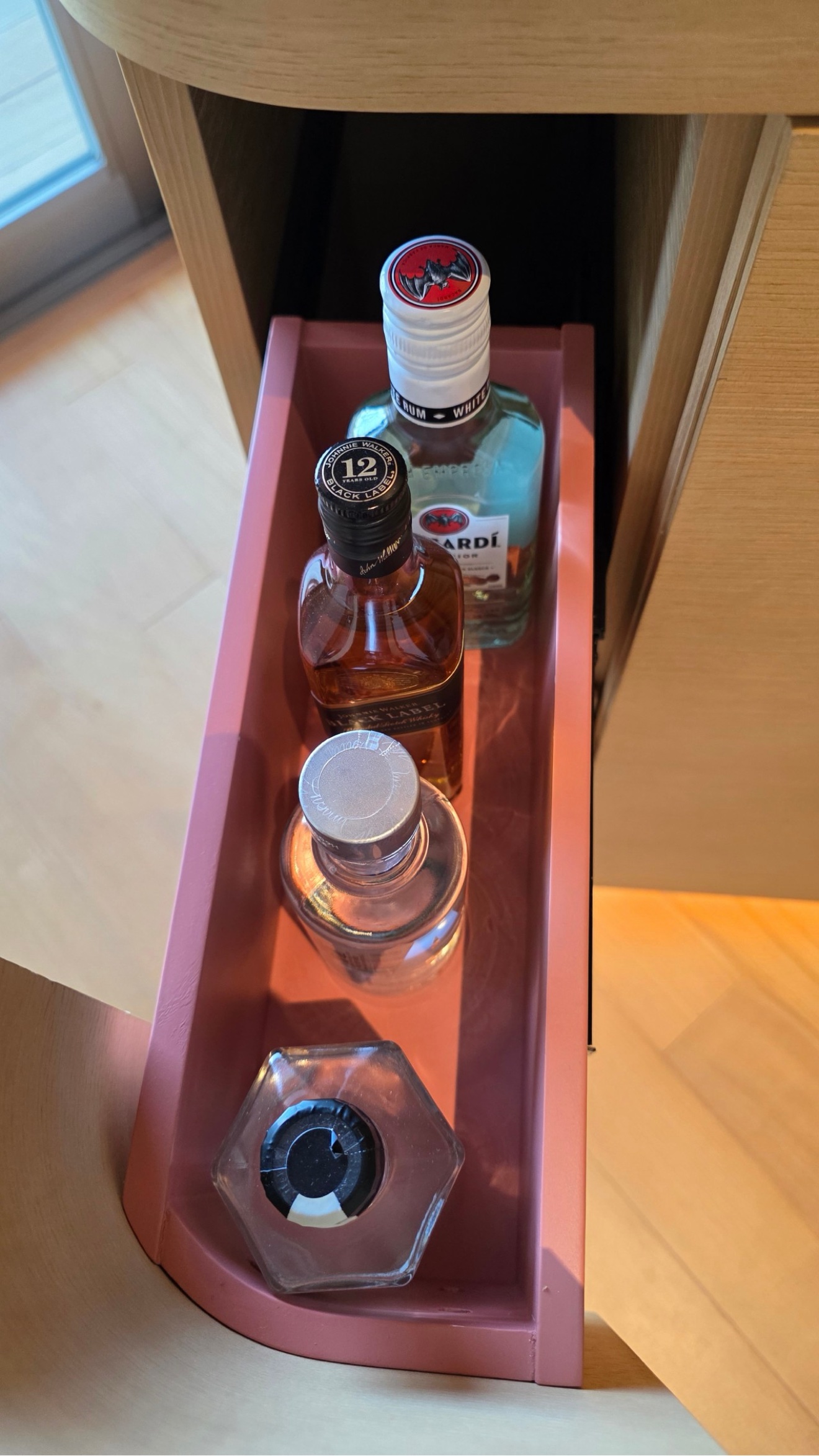 Spirits drawer close-up