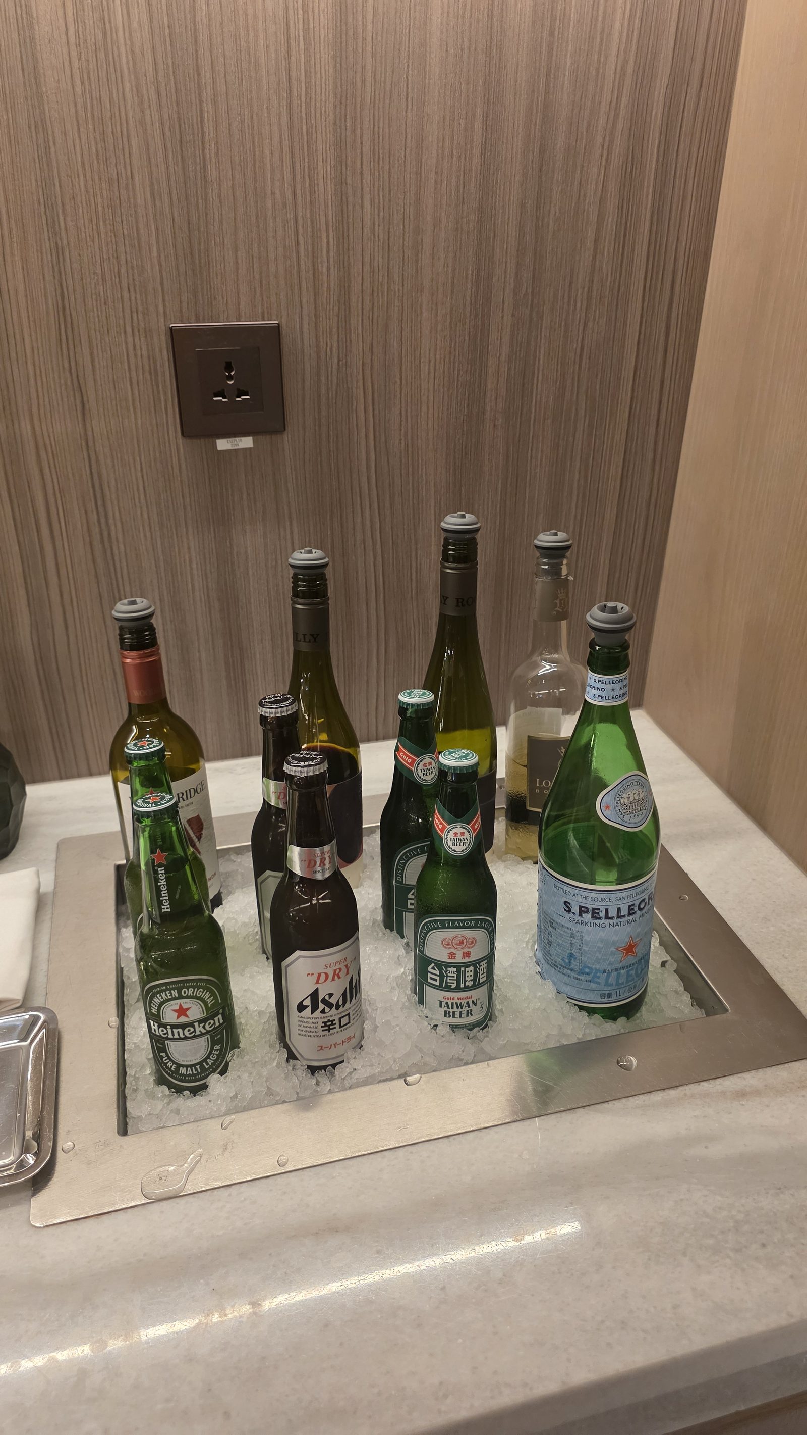 The coffee machine in the drinks zone